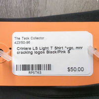 LS Light T Shirt *vgc, mnr cracking logos

