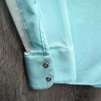 LS Sun Show Shirt, 21/4 Snap Up, attached snap collar, mesh sleeves *xc/vgc, mnr stains
