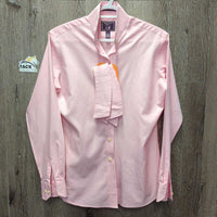 LS Show Shirt, 2 Velcro Collars *xc/vgc, stained collar edges, mnr loose button threads
