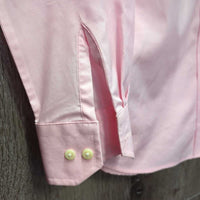 LS Show Shirt, 2 Velcro Collars *xc/vgc, stained collar edges, mnr loose button threads
