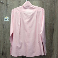 LS Show Shirt, 2 Velcro Collars *xc/vgc, stained collar edges, mnr loose button threads
