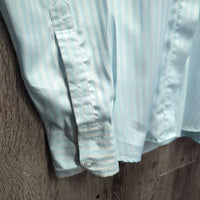 LS Hvy Show Shirt, attached snap collar *gc, older, curled corner, loose button threads, seam puckers
