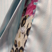 LS Hvy Show Shirt, attached snap collar *gc, older, curled corner, loose button threads, seam puckers
