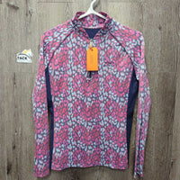 LS Shirt, 1/4 Zip Up "ARENA 66 by 197 ft" *gc, mnr seam rubs & loose threads, faded?
