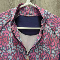 LS Shirt, 1/4 Zip Up "ARENA 66 by 197 ft" *gc, mnr seam rubs & loose threads, faded?

