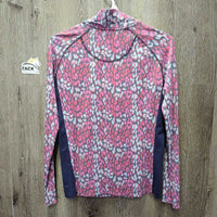 LS Shirt, 1/4 Zip Up "ARENA 66 by 197 ft" *gc, mnr seam rubs & loose threads, faded?

