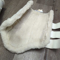 Pr Closed Fleece Lined Boots, velcro *vgc, clean, mnr hay, rubs, stains & residue
