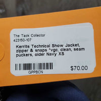 Technical Show Jacket, zipper & snaps *vgc, clean, seam puckers, older
