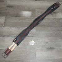 Neoprene Girth, 1x els *gc, clean, mnr rust, dirt & residue, v.rubbed & hole edge, v.stretched els, older
