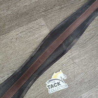 Neoprene Girth, 1x els *gc, clean, mnr rust, dirt & residue, v.rubbed & hole edge, v.stretched els, older
