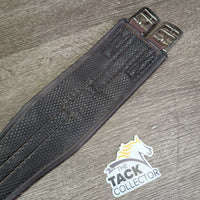Neoprene Girth, 1x els *gc, clean, mnr rust, dirt & residue, v.rubbed & hole edge, v.stretched els, older
