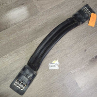 Padded Leather Short - Dressage Girth, 2x els *gc/vgc, clean, mnr rubs, dust, hair & fading, older?
