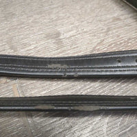 Thick Nylon Lined Synthetic Easy Care Stirrup Leathers *gc/fair, clean, scraped, peeled ?chewedmnr rubs, bent
