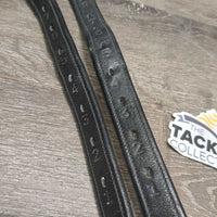 v.Thick Nylon Lined Stirrup Leathers, Roller Buckles *vgc/xc, clean, mnr rubs, dents & pulled holes
