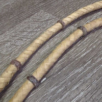 Braided Rawhide Loop Reins, snaps *vgc, clean, mnr film?residue, rubs, dry & stains
