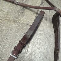 Narrow Adjustable Leather Breastplate *gc, missing keepers, bent, many extra holes, scraped/rough edges, dry, stiff
