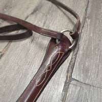 Narrow Adjustable Leather Breastplate *gc, missing keepers, bent, many extra holes, scraped/rough edges, dry, stiff
