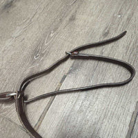 Narrow Adjustable Leather Breastplate *gc, missing keepers, bent, many extra holes, scraped/rough edges, dry, stiff
