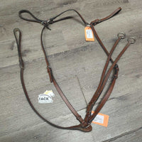 Wide Thick Adjustable Breastplate, Running Martingale Attachment *vgc, older, clean, mnr stains, dirt, creases & scratches
