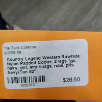 Nylon Padded Cooler, 2 legs *gc, hairy, dirt, mnr snags, rubs, pills
