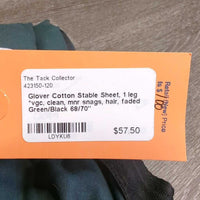 Cotton Stable Sheet, 1 leg *vgc, clean, mnr snags, hair, faded
