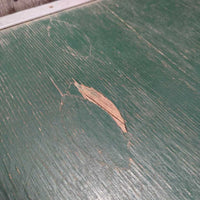 Thick Wood Tack Trunk, wood grooming box, metal edge trim *gc, older, scratches, chips, scrapes, dirty, residue
