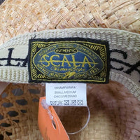 Light Straw Western Hat, seashell band *vgc, bent, broken wire
