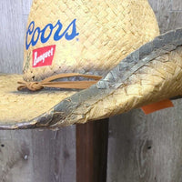 "Coors" Paper Straw Western Party Hat *gc, bent, rubs
