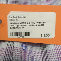 MENS LS Hvy Western Shirt *gc, seam puckers, older
