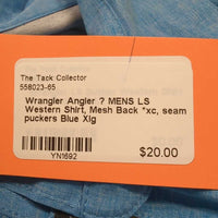 MENS LS Western Shirt, Mesh Back *xc, seam puckers
