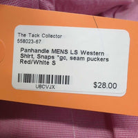 MENS LS Western Shirt, Snaps *gc, seam puckers
