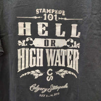 SS Hvy T Shirt "Calgary Stampede Hell or High Water - 2013" *xc, mnr hairy
