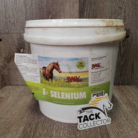 E+ Selenium Supplement Tub, scoop *gc/fair, dirty lid, peeling label, ~1/5th left
