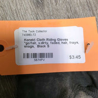 Cloth Riding Gloves *gc/fair, v.dirty, faded, hair, frays, snags
