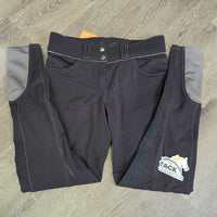 Euro Seat Breeches *gc, seam puckers, stains?spots, v.faded, rubs, pills, curled inner waist, pilly lining

