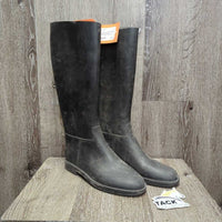 JUNIORS Tall Soft Rubber Riding Boots *fair, dirty, trimmed/shortened top

