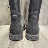 JUNIORS Tall Soft Rubber Riding Boots *fair, dirty, trimmed/shortened top

