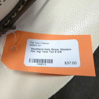 Straw Western Hat, tag *new
