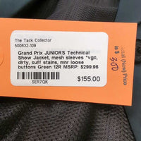 JUNIORS Technical Show Jacket, mesh sleeves *vgc, dirty, cuff stains, mnr loose buttons

