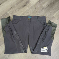Euro Seat Breeches *gc, seam puckers, seat rubs & pills, dry & peeling stickies
