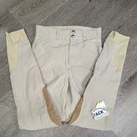JUNIORS Euro Seat Breeches *gc, seam puckers, stretched & puckered knees & seat

