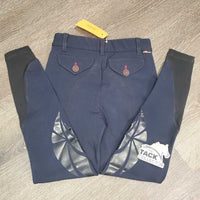 JUNIORS Boys Euro Seat Breeches *gc, mnr rubs/pills, stain?dirt, discolored & faded stickies
