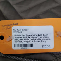 Quilt Satin Jumper Pad, 1x piping *vgc, clean, hair, mnr faded, rubs, pills, puckers, threads, snag?

