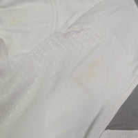 Euro Seat Breeches *gc, stains, seam puckers, older, puckered?shrunk, dingy?
