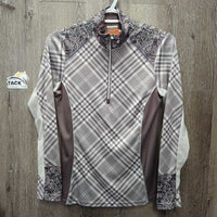 LS Sun Shirt, 1/2 Zip Up, Mesh Sleeves *xc, older?
