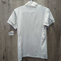 SS Show Shirt, 1/4 Snap Up, attached snap collar, Mesh Sides *vgc/xc
