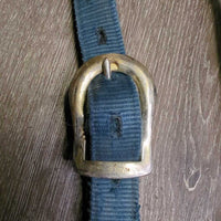 Thick Stiff Nylon Halter *fair, dirty, faded, scraped, rubs, chews, frays
