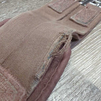 Nylon Web & Neoprene Girth, velcro Liner, 2x els, D Ring *fair, v.dirty, hairy, v,smelly, residue, older
