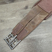 Nylon Web & Neoprene Girth, velcro Liner, 2x els, D Ring *fair, v.dirty, hairy, v,smelly, residue, older
