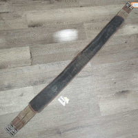 Nylon Web & Neoprene Girth, velcro Liner, 2x els, D Ring *fair, v.dirty, hairy, v,smelly, residue, older
